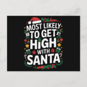 Cartes Pour Fêtes Annuelles Très Probable De S'Élever Avec Père Noël Christmas (Devant)