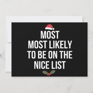 Cartes Pour Fêtes Annuelles Très Probable D'Être Sur La Liste De Nice Noël