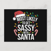 Cartes Pour Fêtes Annuelles Très Probablement Sûr Avec Père Noël Noël Noël Noë (Devant)