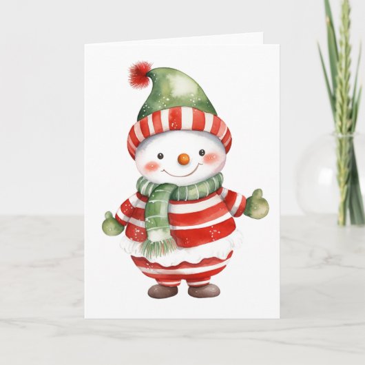 Cartes Pour Fêtes Annuelles Très réuni Joyeux Noël Snowman BLANk (Devant)
