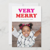 Cartes Pour Fêtes Annuelles Très typographie rétro joyeuse | Photo de vacances (Devant)