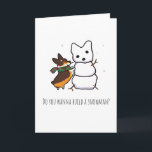 Cartes Pour Fêtes Annuelles Tri-Color Corgi Snowman | CorgiThings<br><div class="desc">www.corgithings.cominstagram.com/corgithingsfacebook.com/corgithings</div>