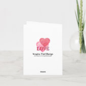 Cartes Pour Fêtes Annuelles Tricératops amoureux Saint Valentin (Dos)