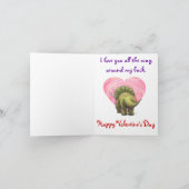 Cartes Pour Fêtes Annuelles Tricératops amoureux Saint Valentin (Intérieur)