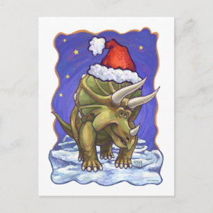 Cartes Pour Fêtes Annuelles Tricératops Noël