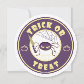 Cartes Pour Fêtes Annuelles Trick ou traiter l'araignée halloween style Starbu (Dos)