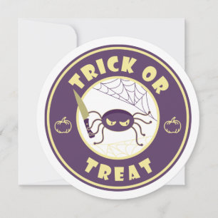 Cartes Pour Fêtes Annuelles Trick ou traiter l'araignée halloween style Starbu