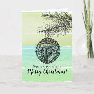 Cartes Pour Fêtes Annuelles Tricot crochet fil photo personnalisée Noël