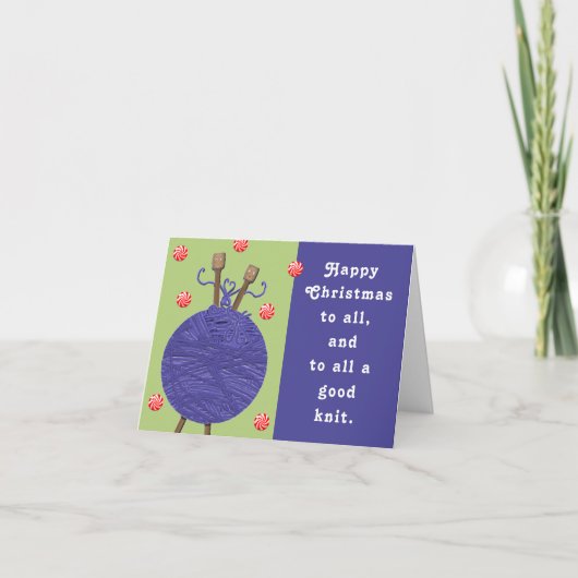 Cartes Pour Fêtes Annuelles Tricot Noël (Devant)