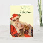 Cartes Pour Fêtes Annuelles Tricot pour Noël (Devant)