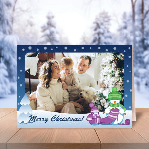Cartes Pour Fêtes Annuelles Tricot Snowman Crafty Photo
