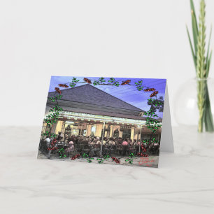 Cartes Pour Fêtes Annuelles Trimestre français café Stand Noël