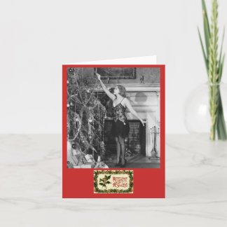 Cartes Pour Fêtes Annuelles Trimming sexy Vintage Tree