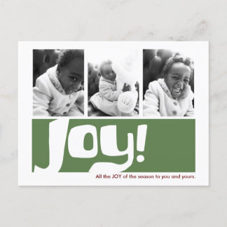 Cartes Pour Fêtes Annuelles Triptyque de photo des vacances 3 de joie et de