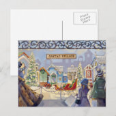 Cartes Pour Fêtes Annuelles Trish Biddle Père Noël Villiage (Devant / Derrière)