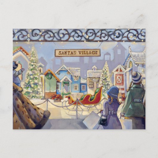 Cartes Pour Fêtes Annuelles Trish Biddle Père Noël Villiage (Devant)