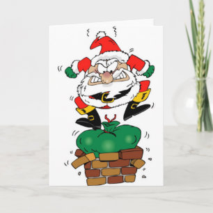 Cartes Pour Fêtes Annuelles Triste Père Noël