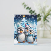 Cartes Pour Fêtes Annuelles Trois adorables pingouins (Debout devant)