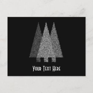 Cartes Pour Fêtes Annuelles Trois arbres de Noël de Milou. Blanc noir