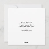 Cartes Pour Fêtes Annuelles Trois jolis manchots chantent Vive le vent (Dos)