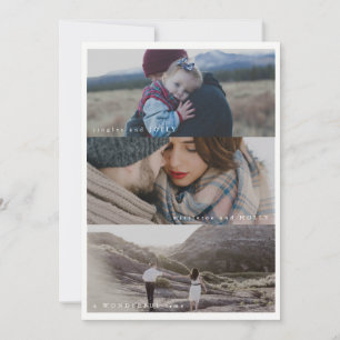 Cartes Pour Fêtes Annuelles Trois photos de Joyeuses fêtes