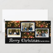 Cartes Pour Fêtes Annuelles Trois photos de Noël (Devant / Derrière)