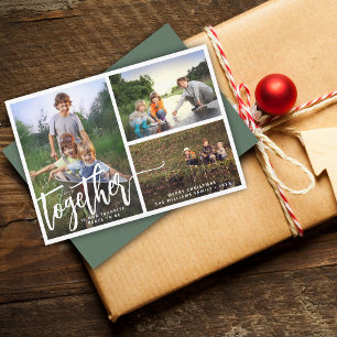 Cartes Pour Fêtes Annuelles Trois Photos Meilleur Ensemble