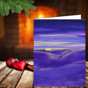 Cartes Pour Fêtes Annuelles Trois Sages aquarelle