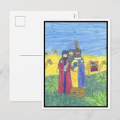 Cartes Pour Fêtes Annuelles Trois sages hommes (Devant / Derrière)