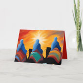 Cartes Pour Fêtes Annuelles Trois Sages Hommes Abstrait (Devant)