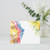 Cartes Pour Fêtes Annuelles Trois Sages Hommes et Star Art Abstrait Design (Debout devant)