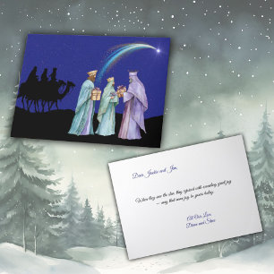 Cartes Pour Fêtes Annuelles Trois Sages Hommes Vêtus De Robes Colorées