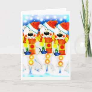 Cartes Pour Fêtes Annuelles Trois Snowmen à Noël