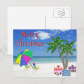 Cartes Pour Fêtes Annuelles Tropcal postcards Christmas Beach Cards (Devant / Derrière)