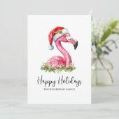 Cartes Pour Fêtes Annuelles Tropical Beach Christmas Happy Holidays (Debout devant)