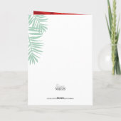 Cartes Pour Fêtes Annuelles Tropical Christmas Wreath Custom Photo Folded (Dos)