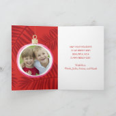 Cartes Pour Fêtes Annuelles Tropical Christmas Wreath Custom Photo Folded (Intérieur)