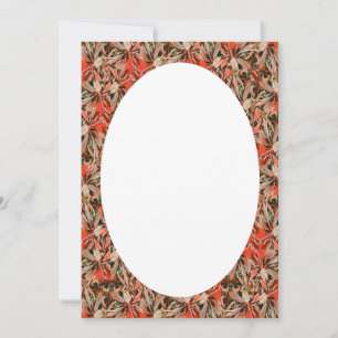 Cartes Pour Fêtes Annuelles Tropical plante motif arrondi bordures