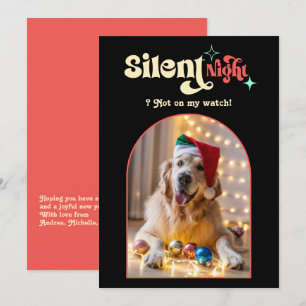 Cartes Pour Fêtes Annuelles Tropical Pop Funny Retro Pet Chien de Noël Photo