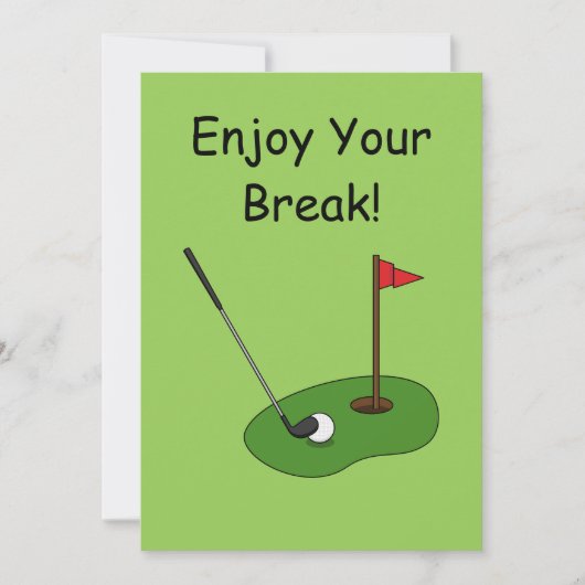 Cartes Pour Fêtes Annuelles Trou de golf avec drapeau Personnaliser (Devant)