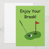 Cartes Pour Fêtes Annuelles Trou de golf avec drapeau Personnaliser (Devant / Derrière)