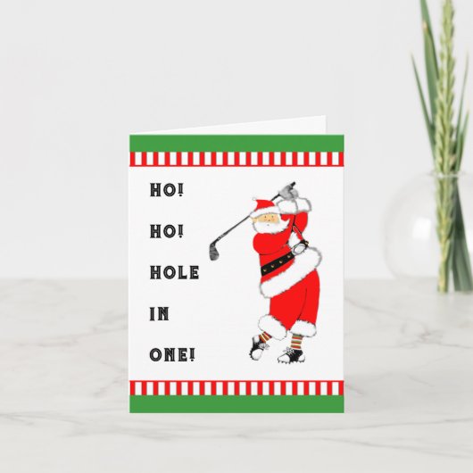 Cartes Pour Fêtes Annuelles Trou De Golf En Un Noël (Devant)