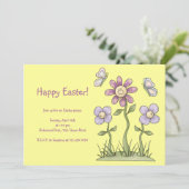 Cartes Pour Fêtes Annuelles Trucs de Printemps · Fleurs Violettes & Papillons (Debout devant)