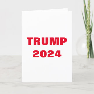 Cartes Pour Fêtes Annuelles Trump 2024 Colorful Red White Bold Cool tendance