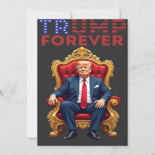 Cartes Pour Fêtes Annuelles Trump 2028 Roi pour Toujours Rendre l'Amérique Gra