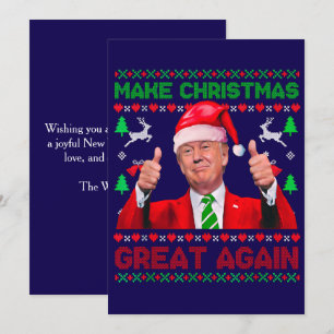 Cartes Pour Fêtes Annuelles Trump Christmas Card, Rendre Noël merveilleux