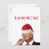 Cartes Pour Fêtes Annuelles Trump Christmas : Entendez-Vous Ce Que J'Entends ? (Devant / Derrière)