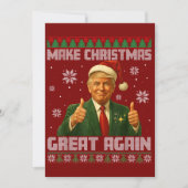 Cartes Pour Fêtes Annuelles Trump Doux moche de Noël Rendre Noël super (Devant)