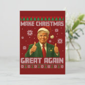 Cartes Pour Fêtes Annuelles Trump Doux moche de Noël Rendre Noël super (Debout devant)