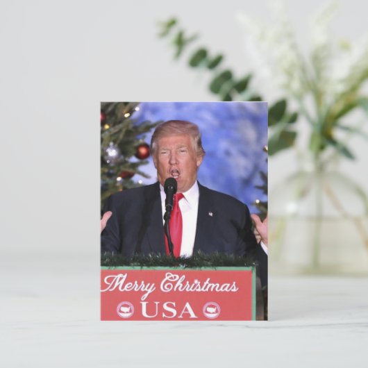 Cartes Pour Fêtes Annuelles Trump Noël (Debout devant)
